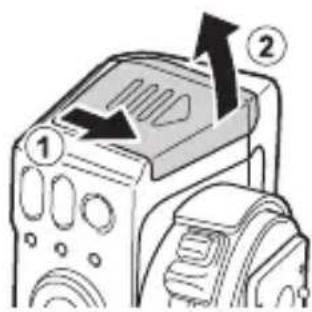 OLYMPUS FRWR - 電池力八一を開く - 1