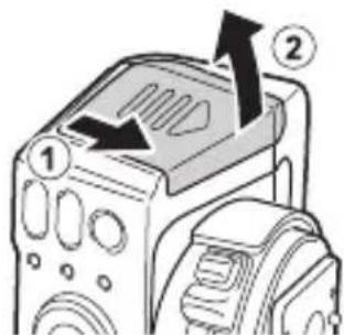 OLYMPUS FRWR - Inserting the batteries - 1