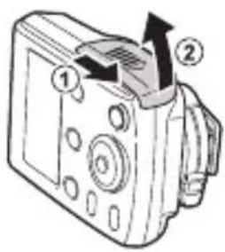 OLYMPUS FCWR - Insertion des piles - 1
