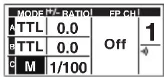 OLYMPUS FCWR - Manually Setting the Flash Intensity (M Mode) - 1