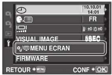 OLYMPUS PEN EPL2 - Affichage du Menu personnelisé - 1