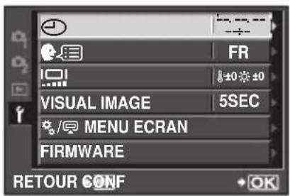 OLYMPUS PEN EPL2 - Menu de réglage - 1