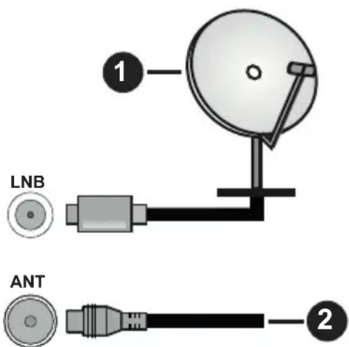 PANASONIC TX32LSW494 - Anschluss der Antenne - 1