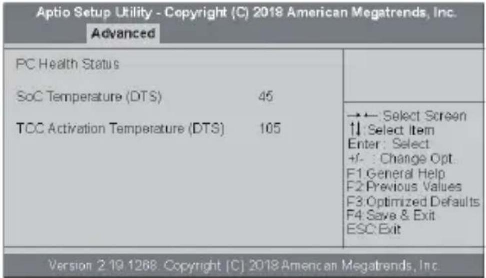 ECS LIVA Z2 - PC健康狀態設定(PC Health Status) - 1