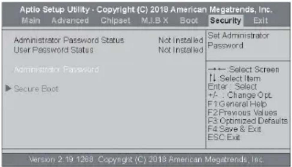 ECS LIVA Z2 - 安全選單 [Security Menu] - 1