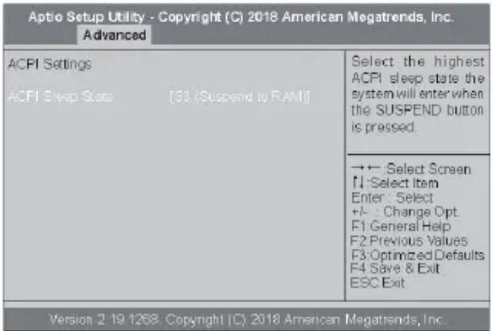 ECS LIVA Z2 - ACPI設定 (ACPI Settings) - 1