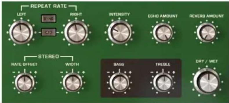Arturia Delay Tape201 - Contrôles d'écho et de réverb - 1