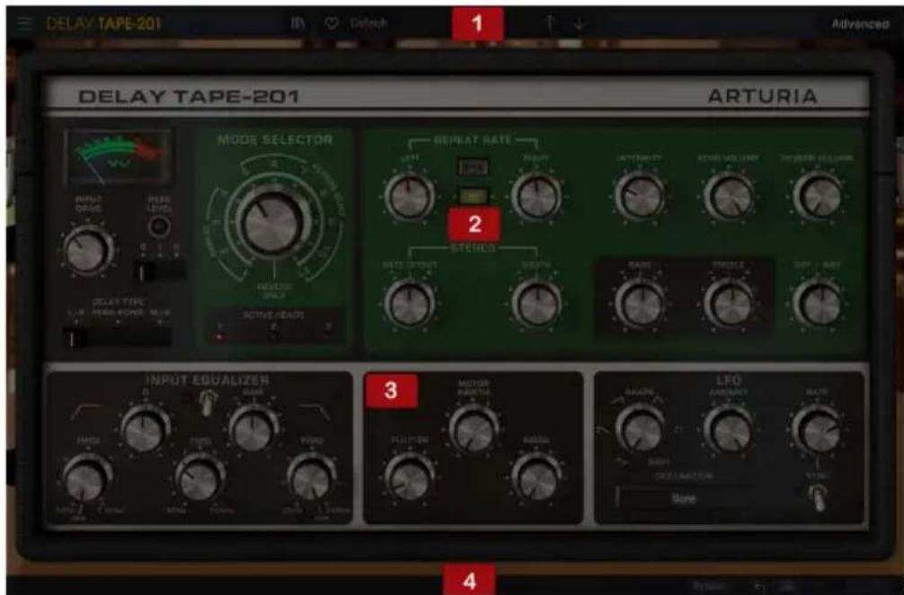 Arturia Delay Tape201 - INTERFACE UTILISATEUR - 1