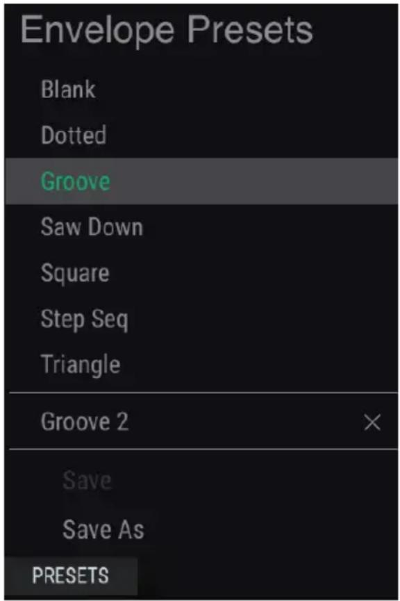 Arturia Filter M12 - Les présélections du Générateur d'Enveloppe - 2