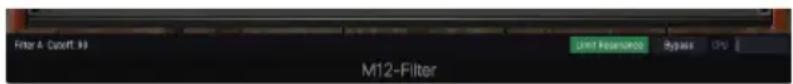 Arturia Filter M12 - Barre d'outils inférieure - 1