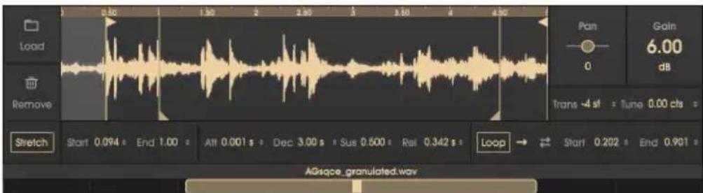 Arturia Mellotron V - Gestionnaire de fin de I'echantillon - 1