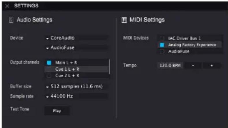 Arturia Mellotron V - Audio Midi Settings : MacOS - 1