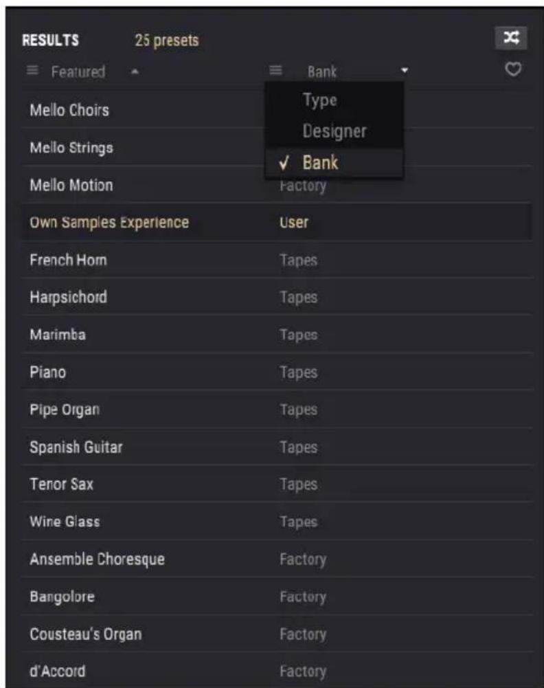 Arturia Mellotron V - Fenêtre Search Results - 1