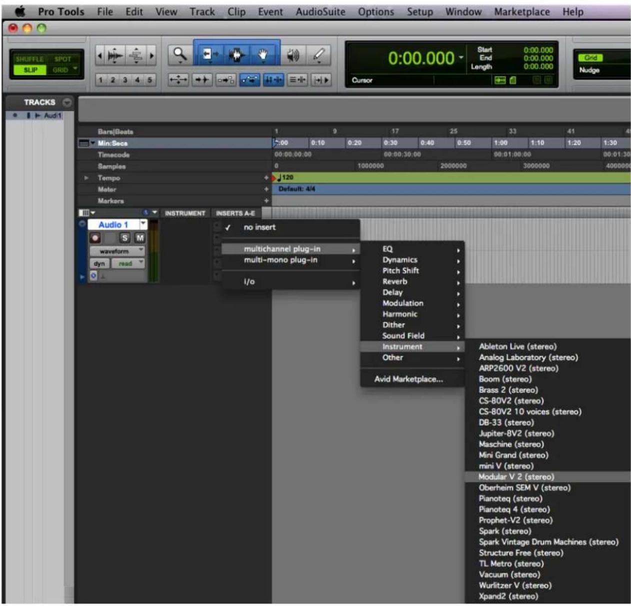Arturia Modular V - Ouverture du plug-in - 2