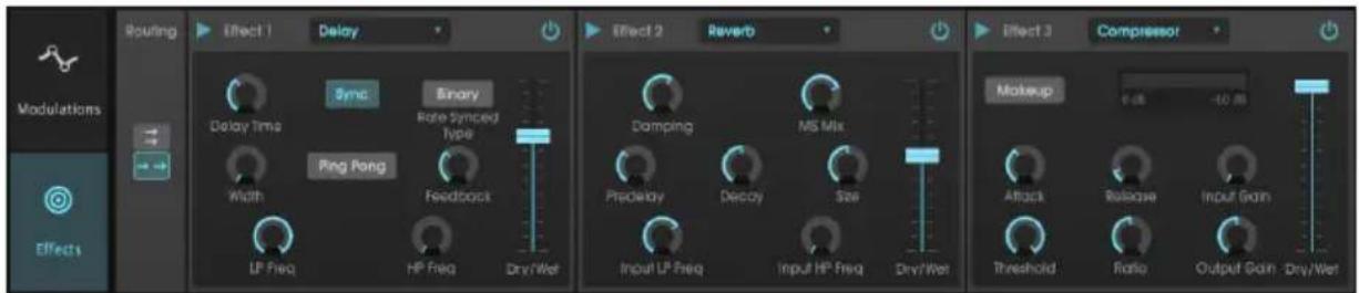 Arturia OBXA V - Partie Effects - 1