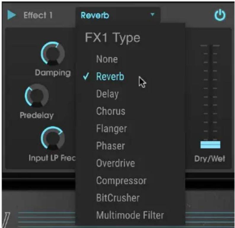 Arturia OBXA V - Sélectionner un effet - 1