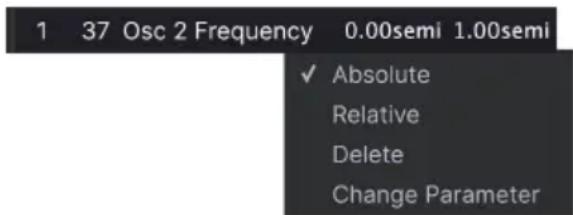Arturia OBXA V - Menu MIDI Parameter - 1