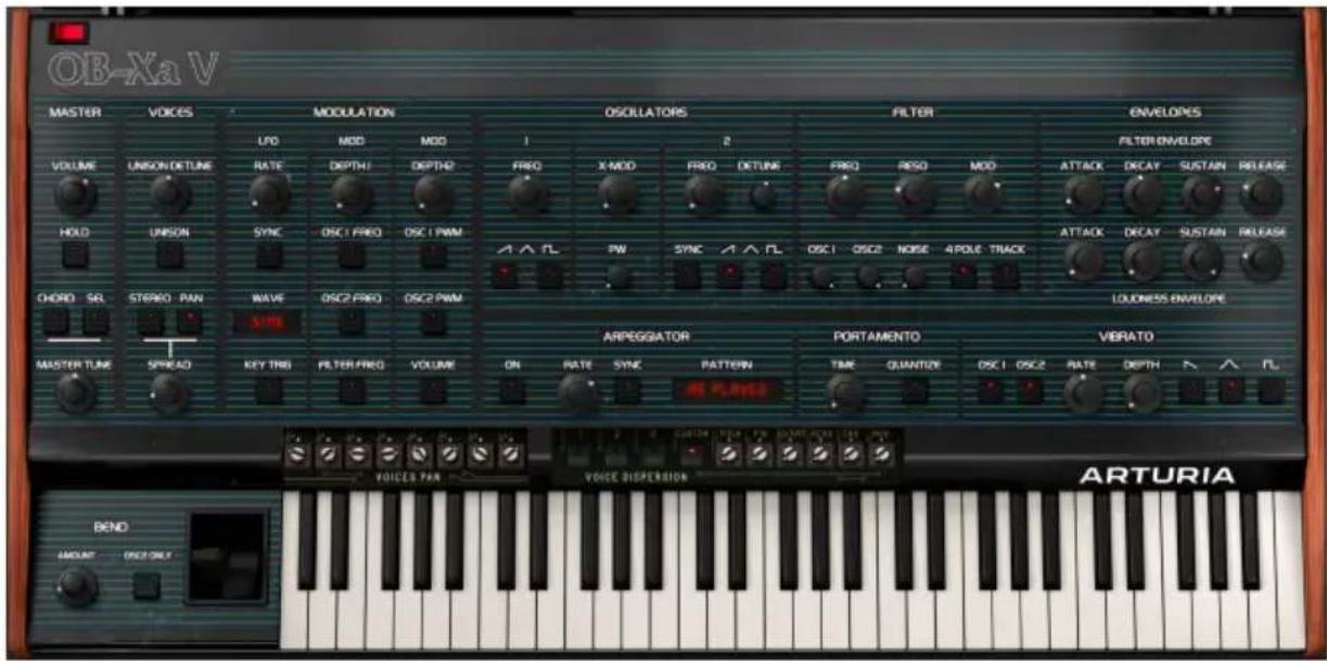 Arturia OBXA V - PANNEAU PRINCIPAL ET FONCTIONNALITÉS - 1