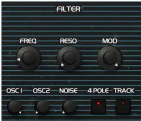 Arturia OBXA V - Partie Filter - 1