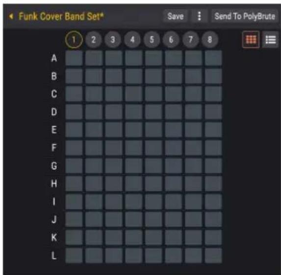 Arturia Polybrute Connect - Affichage sous forme de liste ou de grille - 1