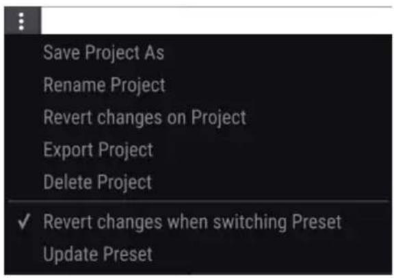 Arturia Polybrute Connect - Menu Projet - 1