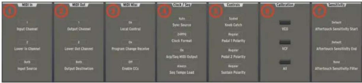 Arturia Polybrute Connect - L'ONGLET GLOBAL SETTINGS - 1