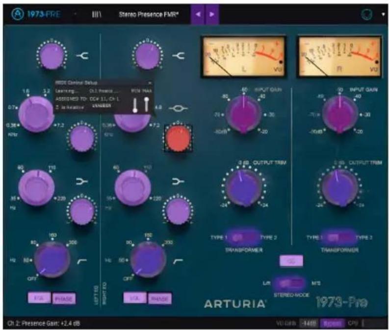 Arturia Pre 1973 - L'assignation MIDI Learn - 1