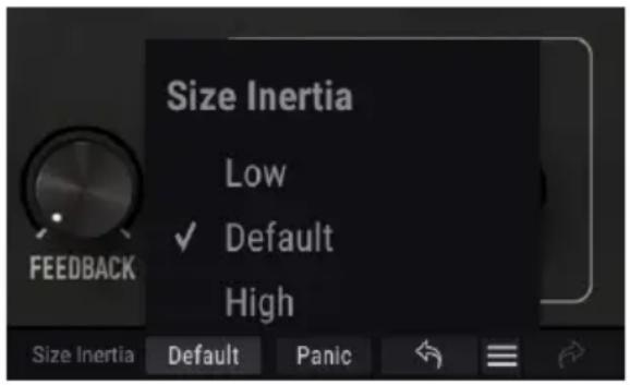 Arturia REV Intensity - La barre d'outils inférieure - 1