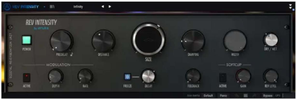 Arturia REV Intensity - Configuration des canaux (mono/stéréo reproduction) - 1