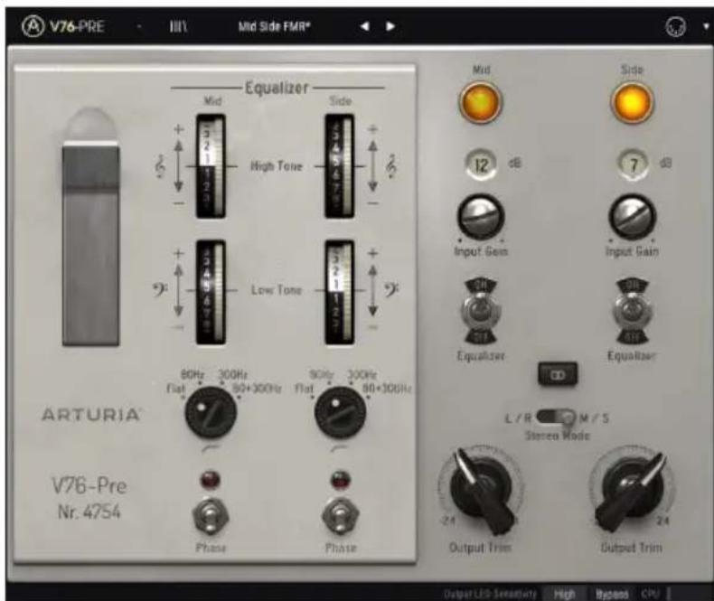 Arturia Pre V76 - Le mode Mid/Side - 2