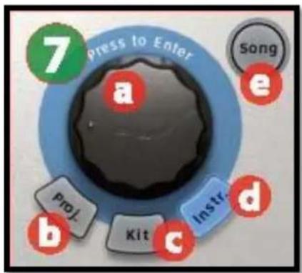 Arturia Spark Dubstep - Le potentiomètre rotatif et les boutons Mode - 1