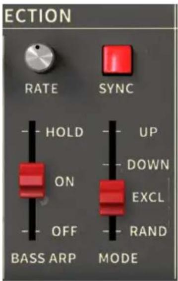 Arturia Solina V - Bass section : contrôles de filtres et d'enveloppes - 4