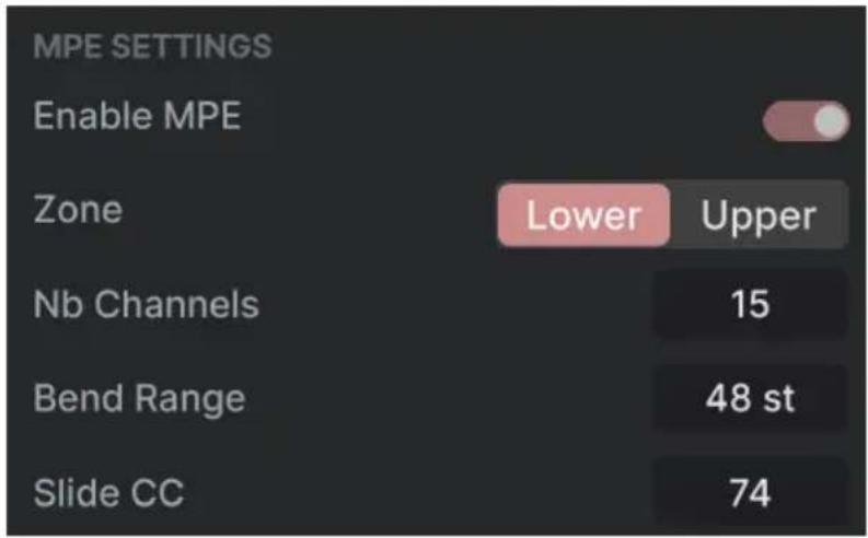 Arturia Sem V - 7.3.1.9.MPE settings - 1