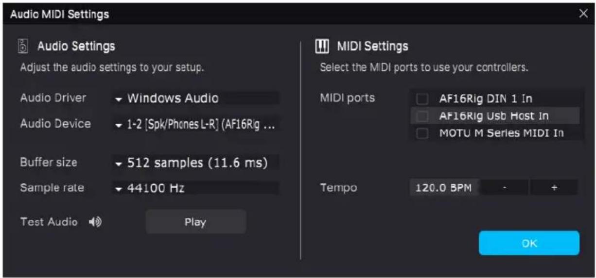 Arturia Sem V - 2.2.1.才一徴才とMIDIの設定:Windows - 3
