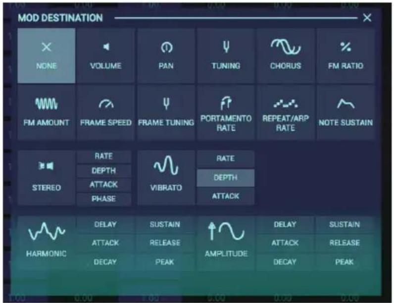 Arturia Synclavier V - Destinations de Modulation - 3