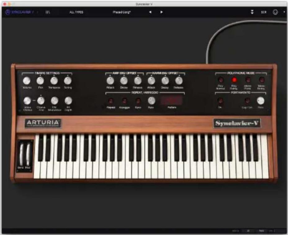 Arturia Synclavier V - Le Mode d'Affichage Standard - 1