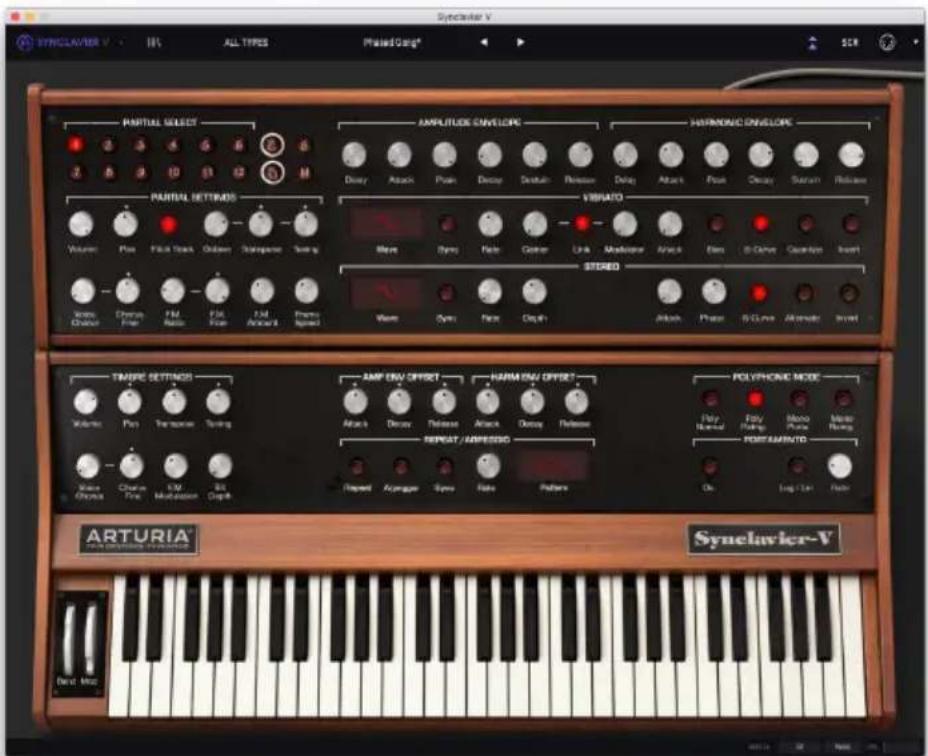 Arturia Synclavier V - Le Mode d'Affichage Étendu - 1