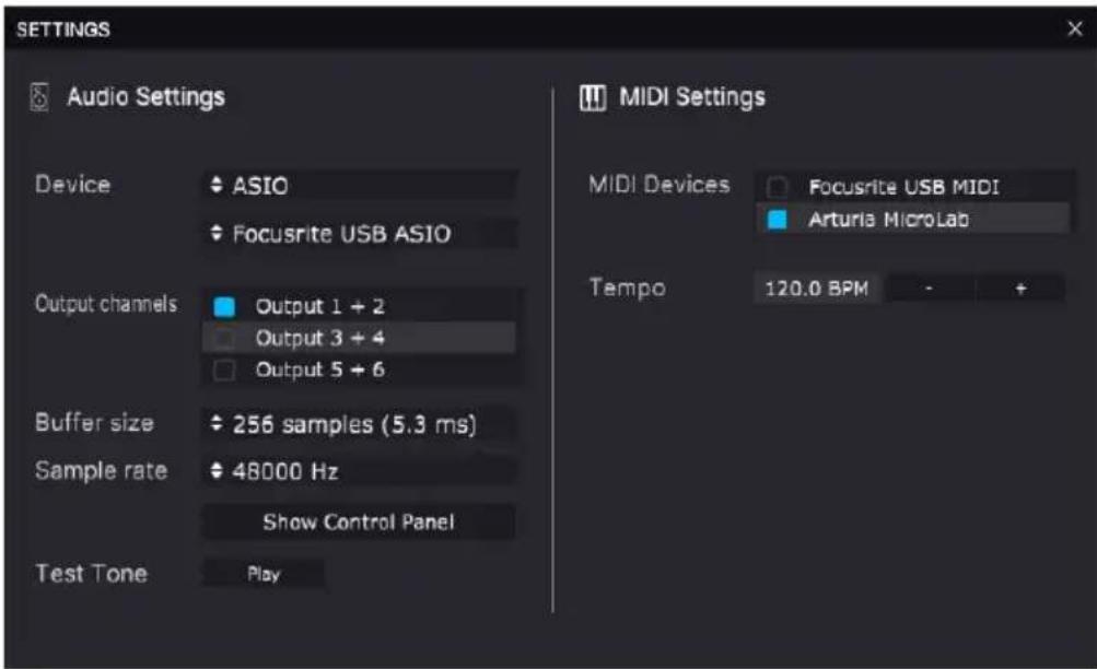 Arturia Stage73 V2 - Audio Midi Settings : Windows - 2
