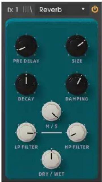 Arturia Stage73 V2 - Pédale Reverb - 1
