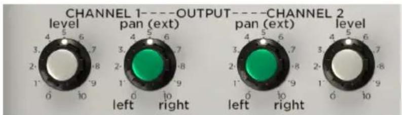Arturia Synthi V - Output Level et Pan - 1
