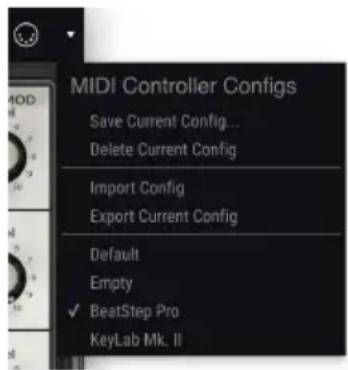 Arturia Synthi V - MIDI controller configurations - 1