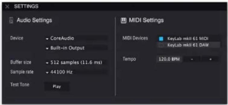 Arturia Synthi V - Utilisateurs macOS : Audio MIDI Settings - 2