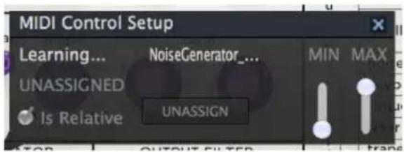 Arturia Synthi V - Assigner/retirer des contrôles - 2