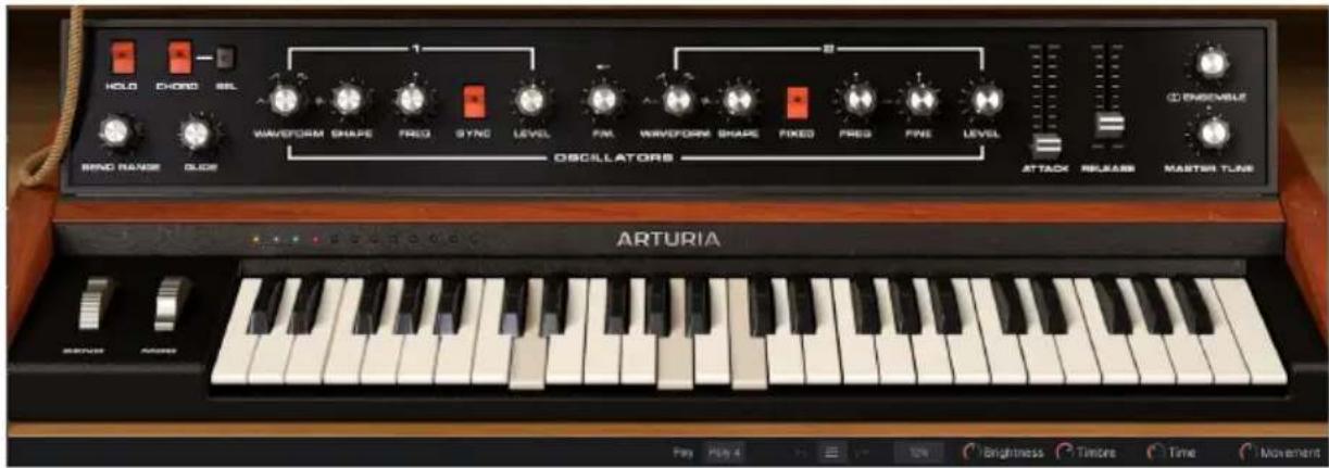 Arturia Vocoder V - Le clavier virtuel - 1