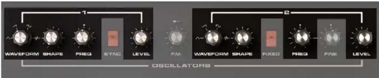 Arturia Vocoder V - Les contrôles communs au VCO1 et au VCO2 - 1