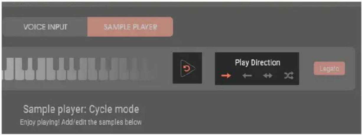 Arturia Vocoder V - Les commandes Play Direction (sens de lecture) - 1