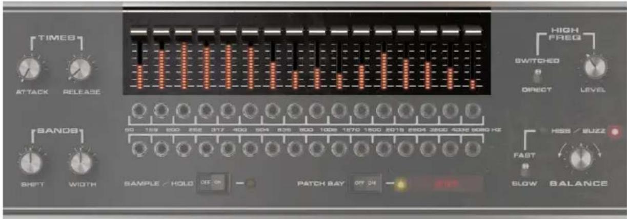 Arturia Vocoder V - Niveau de bande : contrôles et vu-mêtres - 1