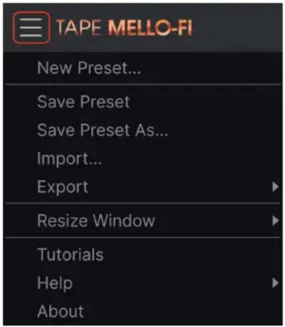 Arturia Tape MelloFi - MENU PRINCIPAL - 1