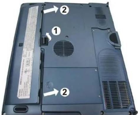 ECS G733E - Mise en place et retrait d'un module de batterie - 2