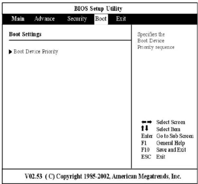 ECS G900 - Le menu de démarrage "boot - 1